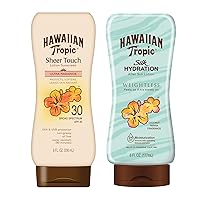 Hawaiian Tropic SPF 30 Broad Spectrum Sunscreen and After Sun Pack with 8oz Sheer Touch Moisturizing Sunscreen Lotion and 6oz Silk Hydration Weightless After Sun Lotion Hawaiian Tropic SPF 30 Broad Spectrum Sunscreen and After Sun Pack with 8oz Sheer Touch Moisturizing Sunscreen Lotion and 6oz Silk Hydration Weightless After Sun Lotion