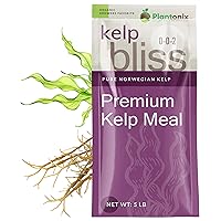Kelp Bliss - Pure Kelp Meal - Organic Kelp Fertilizer for Growing Healthy Plants, Crops, and Gardens! Increases Fruit and Vegetable Yield! (5 lbs)