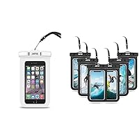 JOTO Universal Waterproof Pouch Cellphone Dry Bag Case Bundle with [6 Pack] Universal Waterproof Pouch for Phones up to 7.0