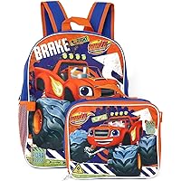 Ruz Blaze and the Monster Machines Kid's 16 Inch Backpack With Removable Lunch Box Set School