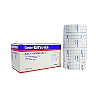 Cover-Roll Stretch Dressing Retention Tape Radio-Transparent Nonwoven Polyester 6 Inch X 2 Yard White NonSterile, 45549 - CASE of 12