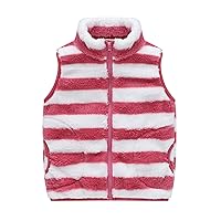 Girls Faux Fur Waistcoat Lightweight Solid Color Cute Jacket Fall Winter Spring Warm Waistcoat Outerwear