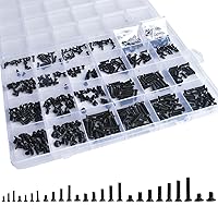 520pcs 26 Sizes Laptop Notebook Computer Replacement Screws Kit M1.4 M1.7 M2 M2.5 M3 M3.5, Small Tiny Screws Electronic Repair Accessory for IBM HP Dell Gateway Sony Samsung Hard Disk SSD SATA