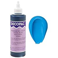 DecoPac Premium Gel Food Coloring | Royal Blue Food Coloring For Baking | 8oz | Color Buttercream, Fondant, Frosting & Piping Gel, Food Safe, Highly Concentrated Gel, 8 oz - Royal Blue