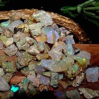 Lara Gems Stones & Jewellers Raw Opal Crystals - Genuine Natural Aaa Grade Opal Gram Lot, Reiki Crystals & Healing Stones,Jewelry Making Gemstone, Ultra Fire Striking Opal, Opal Rock (Mix Fire 5 Gram)