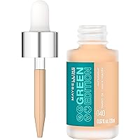 Maybelline Green Edition Superdrop Tinted Oil Base Makeup, Adjustable Natural Coverage Foundation Formulated With Jojoba & Marula Oil, 40, 1 Count