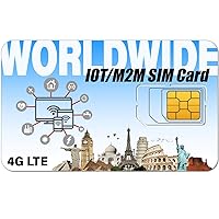 SpeedTalk Mobile IoT SIM Card M2M with 12 Months Service at 64kbps | 2G/3G/4G Devices | No Contract | Data SIM | Worldwide Coverage