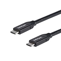 StarTech.com USB C to USB C Cable - 6 ft / 2m - w/ 5A Power Delivery - USB 2.0 - USB-IF Certified - USB Type C Cable -USB C Charging Cable (USB2C5C2M)