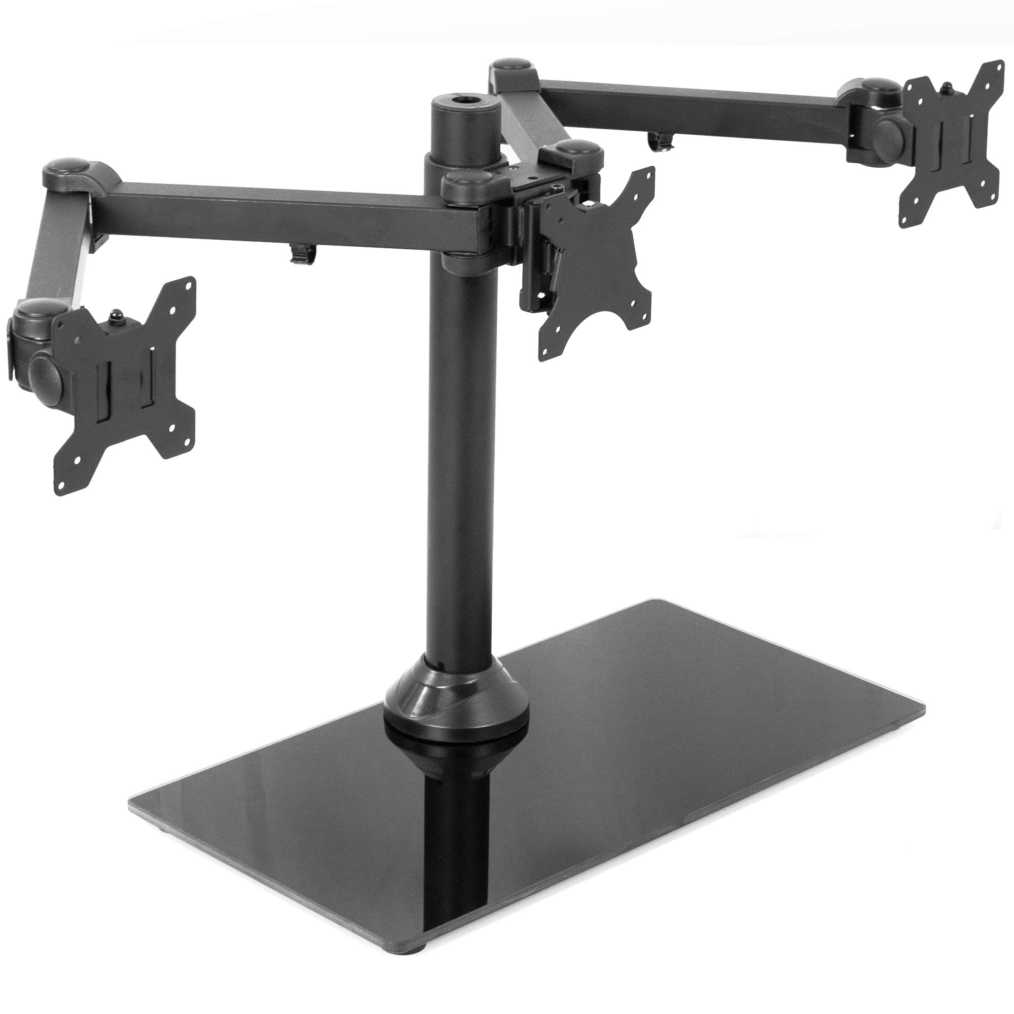 Mua VIVO Black Triple Monitor Mount Freestanding Desk Stand with Glass  Base, Heavy Duty Fully Adjustable Stand for Screens up to 24 inches STAND-V003FG  trên Amazon Mỹ chính hãng 2023 Giaonhan247