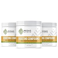 Rooting Hormone Gel for Cuttings – IBA Rooting Hormone - Cloning Gel for Plant Cloning - Midas Products Rooting Gel Hormone for Cuttings 4oz - Professional and Home Growers (3 Pack)