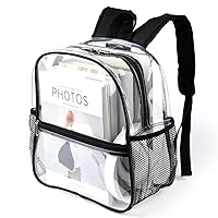 Clear Stadium Backpack 12x6x12 Mini Small Clear Bag Stadium Approved Great for Games Sport Events Festival Concerts,Women Men Unisex