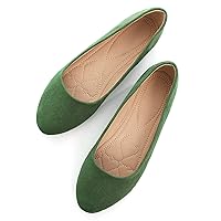 SAILING LU Pointy Toe Shoes Women Ballet Flats Comfort Solid Flat Shoes for Crews Women Work Slip On Moccasins