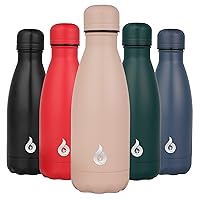 BJPKPK Water Bottle 12oz Stainless Steel Water Bottles Insulated Metal Water Bottle For Travel,Apricot
