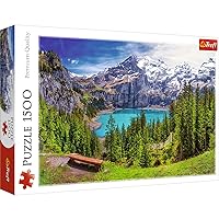 Trefl Lake Oeschinen, Alps, Switzerland 1500 Piece Jigsaw Puzzle Red 33