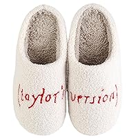 Slippers for Women Men Meet Me At Midnight Slippers Cozy Fluffy Fuzzy House Slippers Soft Memory Foam House Slippers for Ladies Indoor