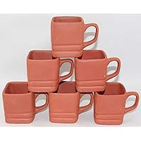 Cup Set Handcrafted Terracotta Pottery Chai (Tea) Kulhad/Kullar/Cups Coffee Cups Clay Tea Mug Set of 6 (120ml)