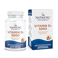 Nordic Naturals Vitamin D3 5000, Orange - 120 Mini Soft Gels - 5000 IU Vitamin D3 - Supports Healthy Bones, Mood & Immune System Function - Non-GMO - 120 Servings