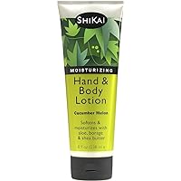 ShiKai Hand & Body Lotion (Cucumber Melon, 8oz) | Daily Moisturizing Skincare for Dry and Cracked Hands | With Aloe Vera & Vitamin E