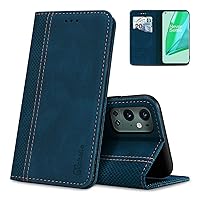 OnePlus 9 Pro Case, OnePlus 9 Pro Phone Case PU Leather Flip Case for OnePlus 9 Pro Folio Wallet Case Cover with Card Holder Magnetic Closure Kickstand Shockproof Phone Cover - 6.7” Blue