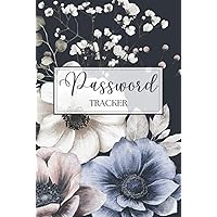 PASSWORD TRACKER: Password Keeper Book with Multiple Password Lines. Internet Password Organizer with Watercolor Floral Cover for Women