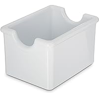 Carlisle FoodService Products Sugar Caddy for Kitchens, Plastic, Holds 20 Packets, White