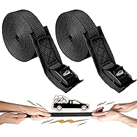 2Pack Kayak Tie Down Straps 8 Ft Lashing Strap Padded Cam Buckle Cargo Strap Adjustable Kayak Straps Roof Rack Cinch Strap Ratchet Straps for Trucks Motorcycle Boat Tie Down Packing Moving 1