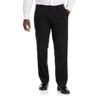 Oak Hill by DXL Men's Big and Tall Waist-Relaxer Pleated Suit Pants