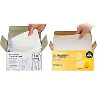 100 Commode Liners + 100 Lemon Scented Super Absorbent Pads - Universal Fit Disposable Bedside Commode Liners with Pads for Adult Commode Chairs or Portable Toilets