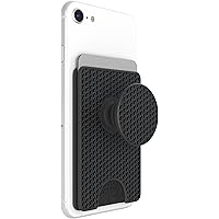 PopSockets PopWallet+ with Integrated Swappable PopTop - Black Carbon