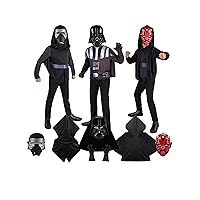 STAR WARS Villains Official Youth Dress-Up Set - Three Unique Costumes of Darth Vader, Darth Maul, and Kylo Ren Multi