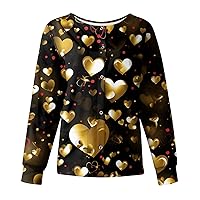Scrub Jacket for Women Fashion Valentines Day Cute Love Heart Pattern T Shirts Loose Fit Button Working Jackets
