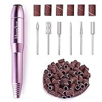 MelodySusie Portable Electric Nail Drill,PC120B Compact Efile Electrical Professional Nail File Kit for Acrylic, Gel Nails, Manicure Pedicure Polishing Shape Tools Design for Home Salon Use, Purple