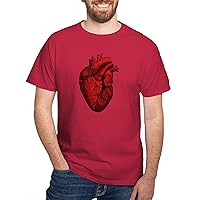 CafePress Vintage Anatomical Human Heart Dark Graphic Shirt