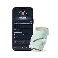 Dream Sock Plus - Smart Baby Monitor with Heart Rate and Average Oxygen O2 as Sleep Quality Indicators - Standard Sock and Plus-Sized Sock to Grow with Baby, Mint