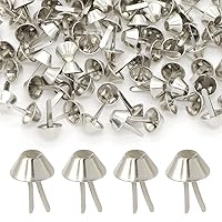 200 Pieces 15mm Metal Bag Feet Studs Purse Feet Handbag Feet Nailheads Stud Spike Nailheads for Leather Craft (Silver)