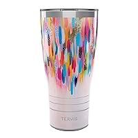 Tervis Traveler EttaVee Be Liquid Prism Triple Walled Insulated Tumbler Travel Cup Keeps Drinks Cold & Hot, 30oz, Stainless Steel