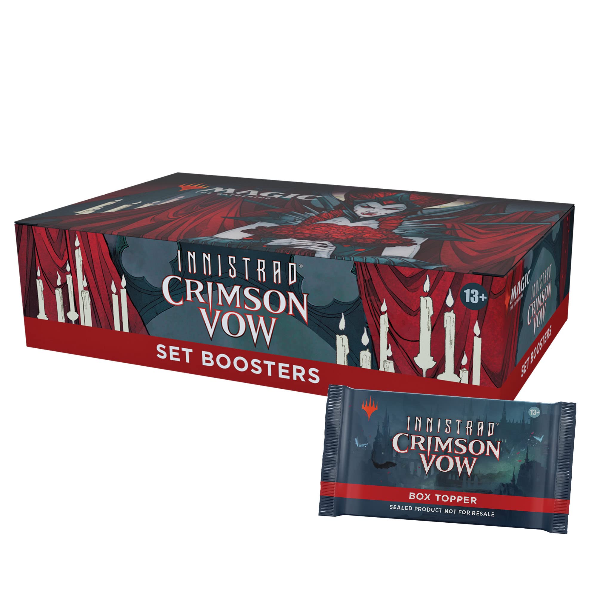 Magic The Gathering Innistrad: Crimson Vow Set Booster Box | 30 Packs + Dracula Box Topper (361 Magic Cards)