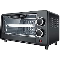 Mini 12-Liter Oven, Adjustable Temperature, 0-230 ℃ And 60-Minute Timer, Double Layer, Baked Position, Fully Automatic Multifunctional Oven (color: Black) (B