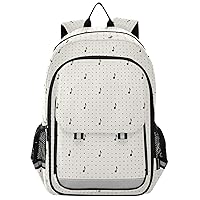 ALAZA Polka Dot Music Note Backpack Bookbag Laptop Notebook Bag Casual Travel Trip Daypack for Women Men Fits 15.6 Laptop