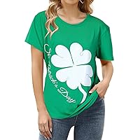 St.Patricks Day T-Shirt, Women Shamrock T-Shirt, Irish Shirt Funny St.Patricks Day Shirt with Shamrock Glasses for Women.