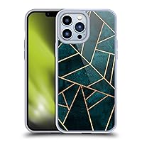 Head Case Designs Officially Licensed Elisabeth Fredriksson Deep Teal Stone Sparkles Soft Gel Case Compatible with Apple iPhone 13 Pro Max and Compatible with MagSafe Accessories