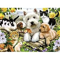Ravensburger Happy Animal Buddies | 300-Piece Jigsaw Puzzle for Kids | Unique, Pieces | Fun & Educational Toy