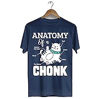 Cat Shirts for Women Men Anatomy of A Chonk Cute Chonk Cat Meme Veterinarian Kitten Gift Unisex T-Shirt