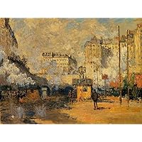 15 Art Paintings Exterior of Saint Lazare Station Sunlight Effect Claude Monet cityscape city scenes Oil Painting on Canvas - Wall Decor 03, 50-$2000 Hand Painted by Art Academies' Teachers