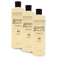 John Boos 16 Oz All Natural Moisture Care for Wood Kitchen Cutting Boards, Boos Chopping Block & Countertops, Food Safe Charcuterie Essential (3 Pack)
