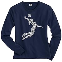 Threadrock Women's Volleyball Player Typography Long Sleeve T-Shirt
