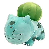 Pokemon 18” Plush Sleeping Bulbasaur - Cuddly Pokémon - Must Have for Pokémon Fans - Plush for Traveling, Car Rides, Nap Time, and Play Time