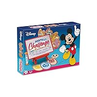 Shuffle Cartamundi Disney Portrait Challenge Children's Creative Drawing Game (41x Character Cards 2X Dry-Wipe Art Boards 4X Method Cards 4X Artboard Pens with Erasers), Multicolour, One Box