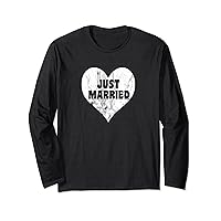 Just Married - Bride Groom Wedding Day After Honeymoon Cute Long Sleeve T-Shirt