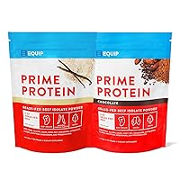 Foods Chocolate Prime Protein Powder - Vanilla & Chocolate - Grass-Fed Isolate Beef Protein Powder - Paleo and Gluten Free Protein Powder - Helps Build and Repair Tissue, Gluten Free